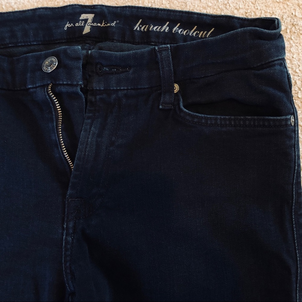 Black 7 for All Mankind Bootcut Jeans